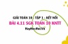 Bài 4.11 SGK Toán 10 tập 1 Kết nối tri thức
